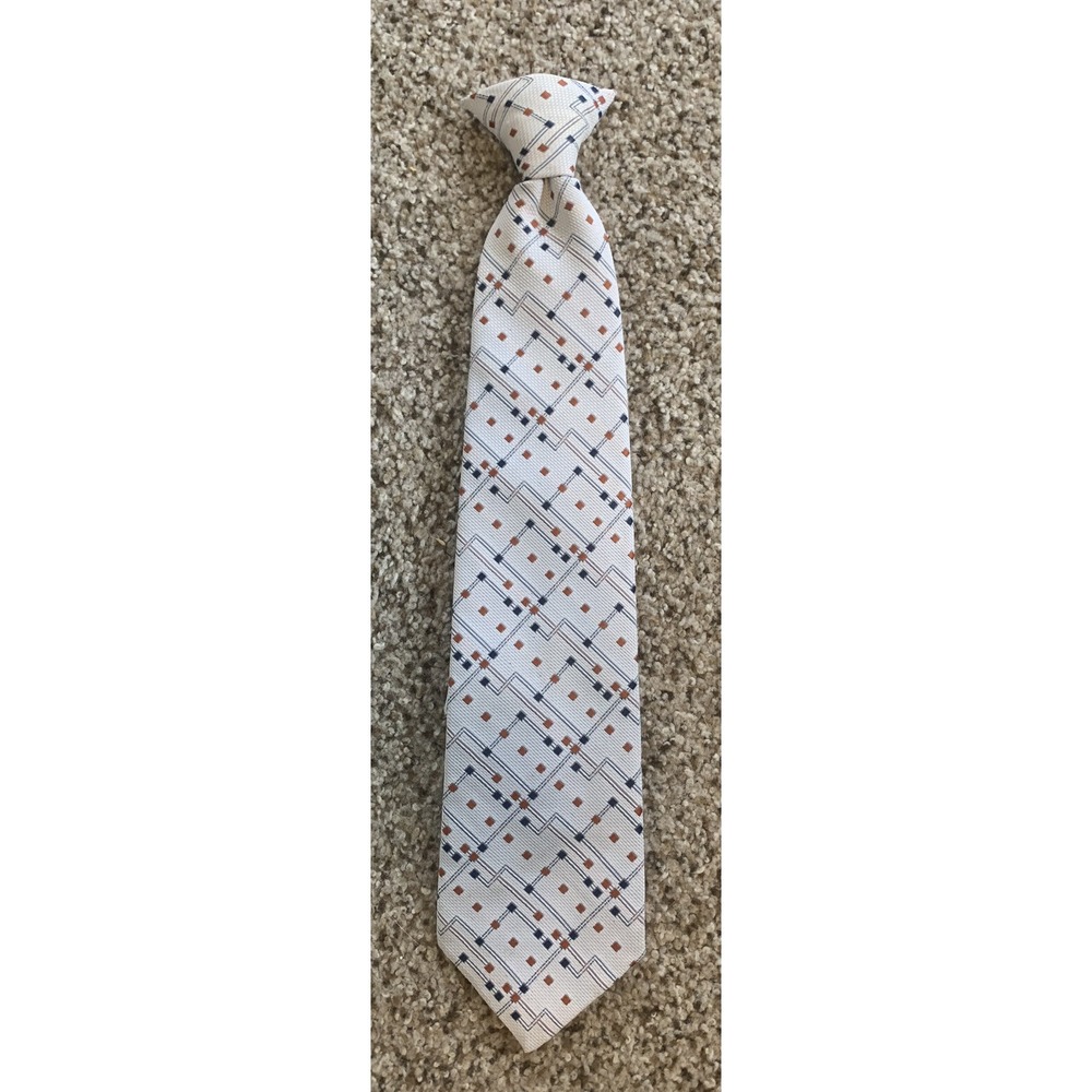 Vintage Snapper 1970s Ugly Men's Clip On Wide Neck Tie 17" Long 4" Wide